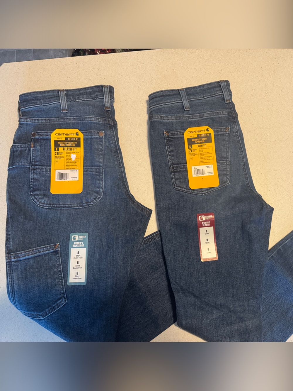 Carhartt Women's Dark Blue Straight Leg Jeans
